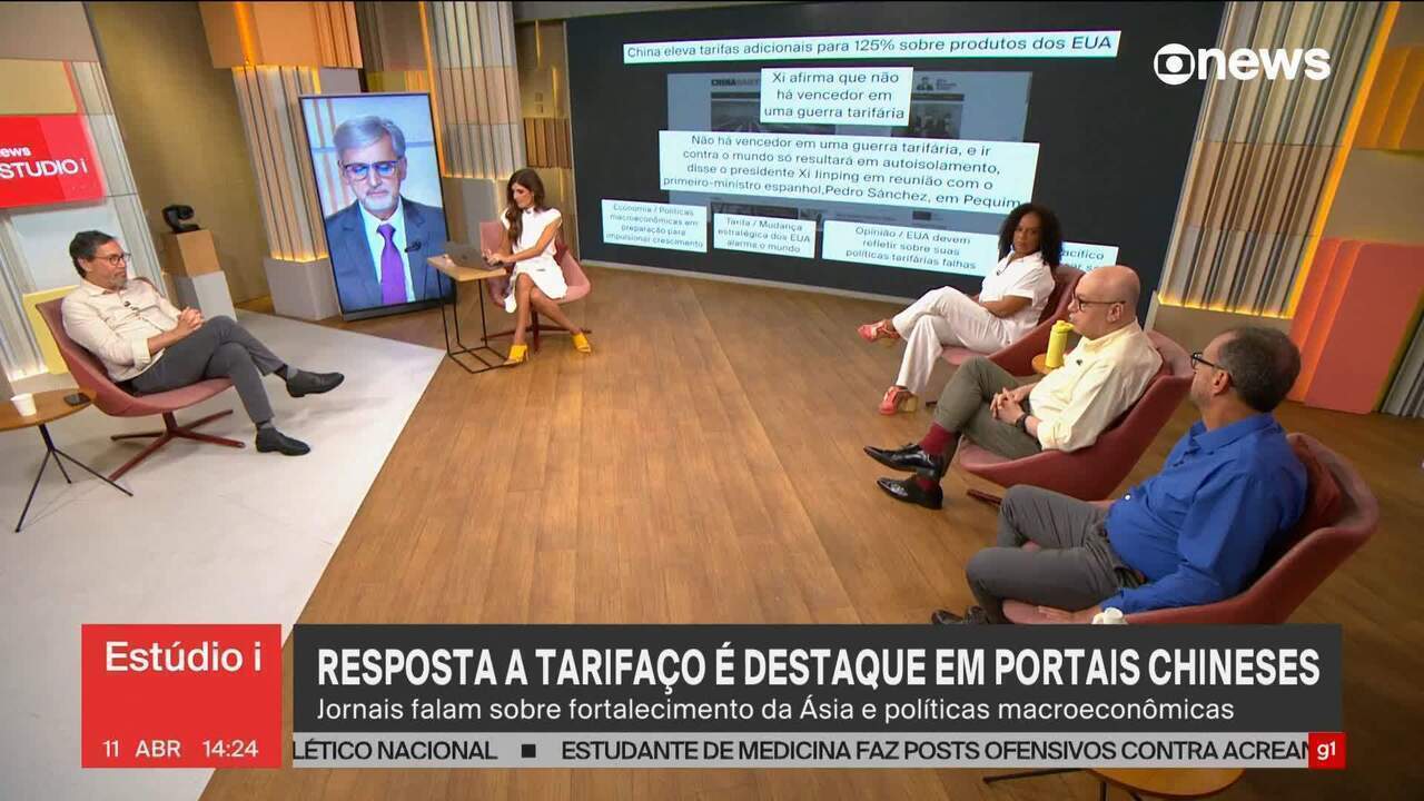 Vídeo: Resposta da China a tarifaço de Trump impulsiona nacionalismo chinês | GloboNews Estúdio i | G1