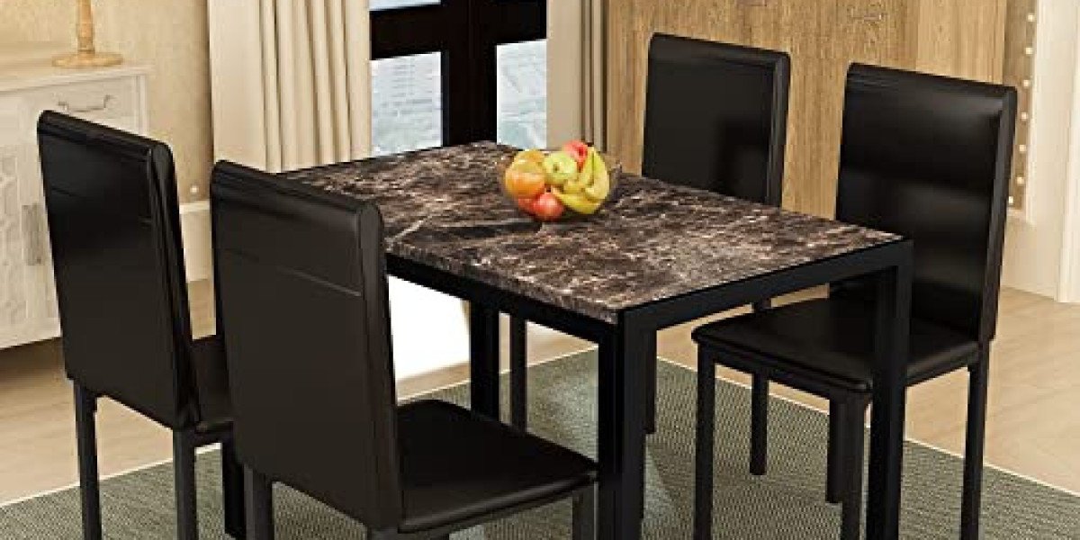 Wooden Kitchen Table Set for 4 Timeless Appeal in Bridgeview