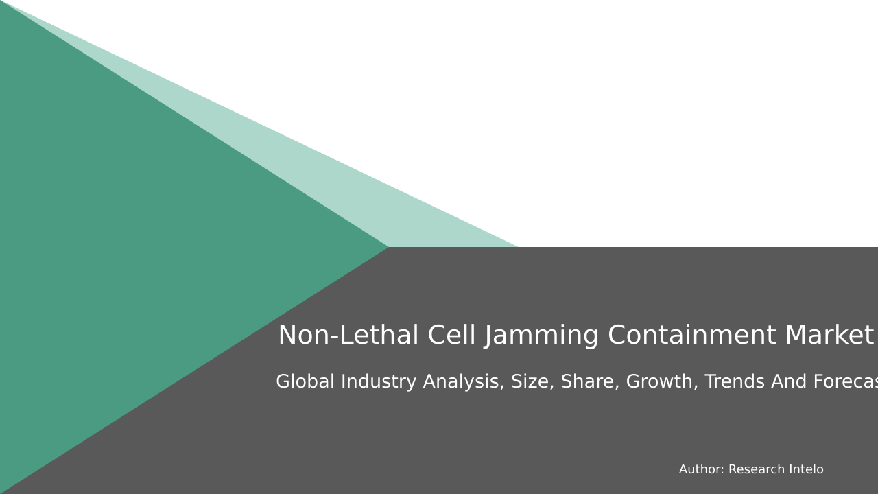 Non-Lethal Cell Jamming Containment Market Research Report 2033