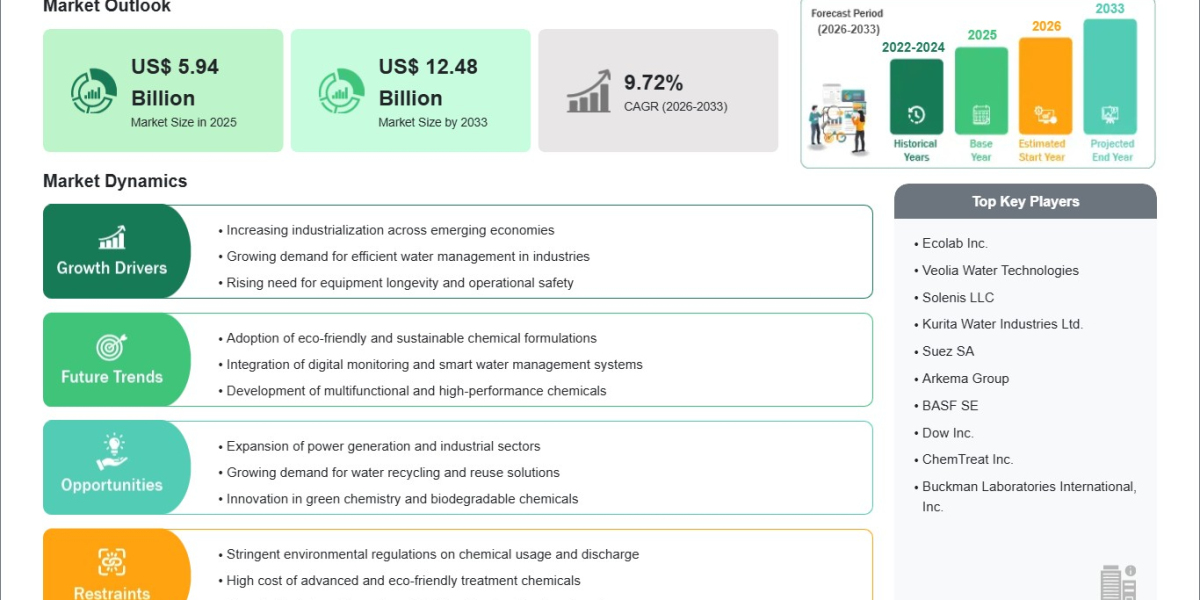 Boiler Water Treatment Chemicals Industry Estimated at US$ 5.94 Billion in 2025 Set for Robust Growth by 2033