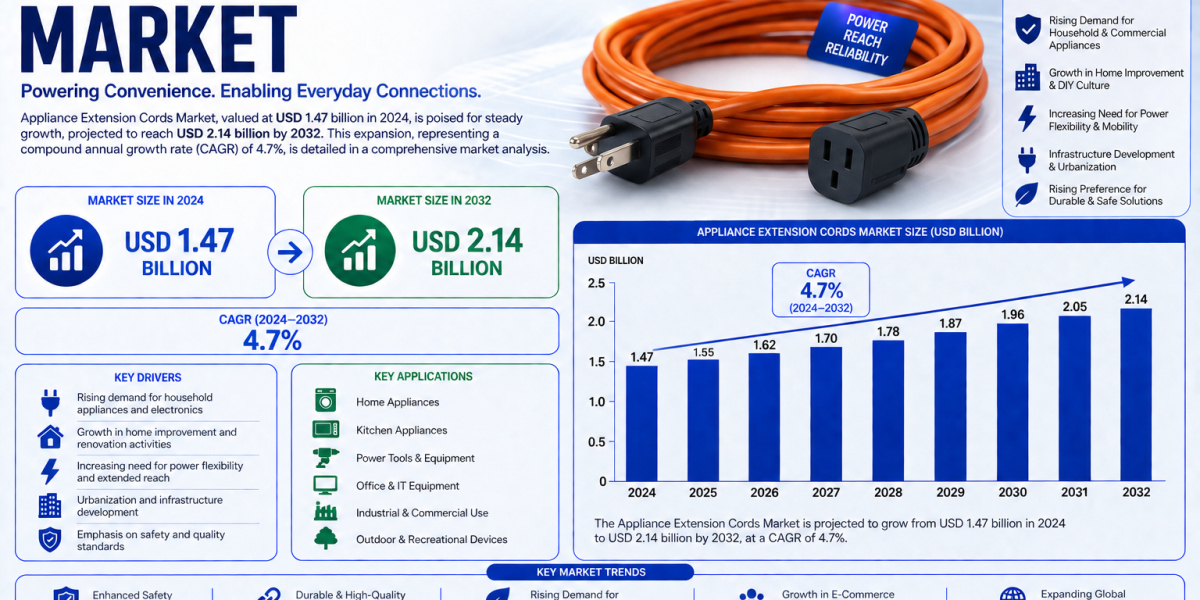 Appliance Extension Cords Market Driven by Growth in Residential, Commercial, and Industrial Electrical Applications