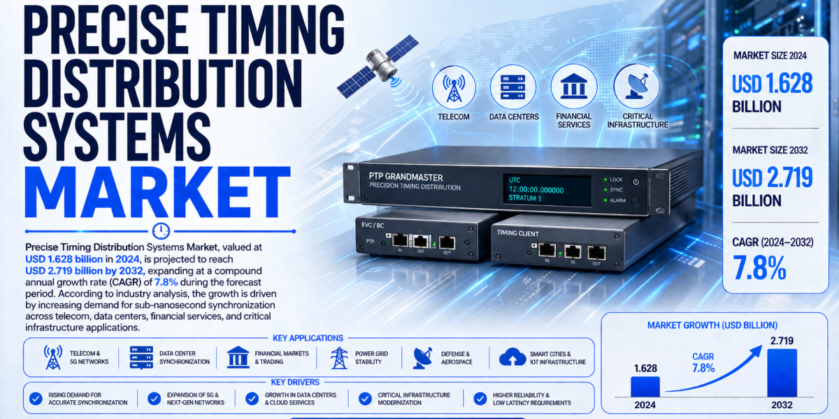 Precise Timing Distribution Systems Market Driven by Growth in 5G Networks, Data Centers, Aerospace, and Industrial Auto
