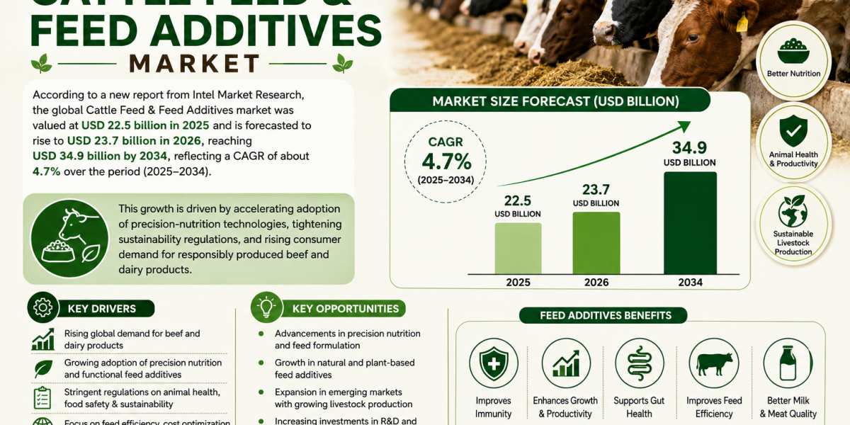Cattle Feed & Feed Additives market was valued at USD 22.5 billion in 2025