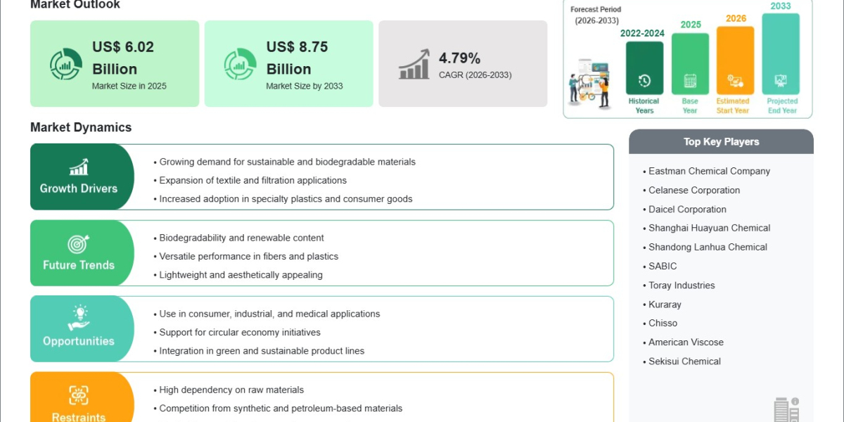 Sustainable Material Adoption to Drive Cellulose Acetate Market at 4.79% CAGR Through 2033