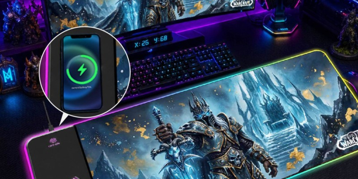 wow Lich King Wireless Charging RGB Desk Mat For WotLK Gamers