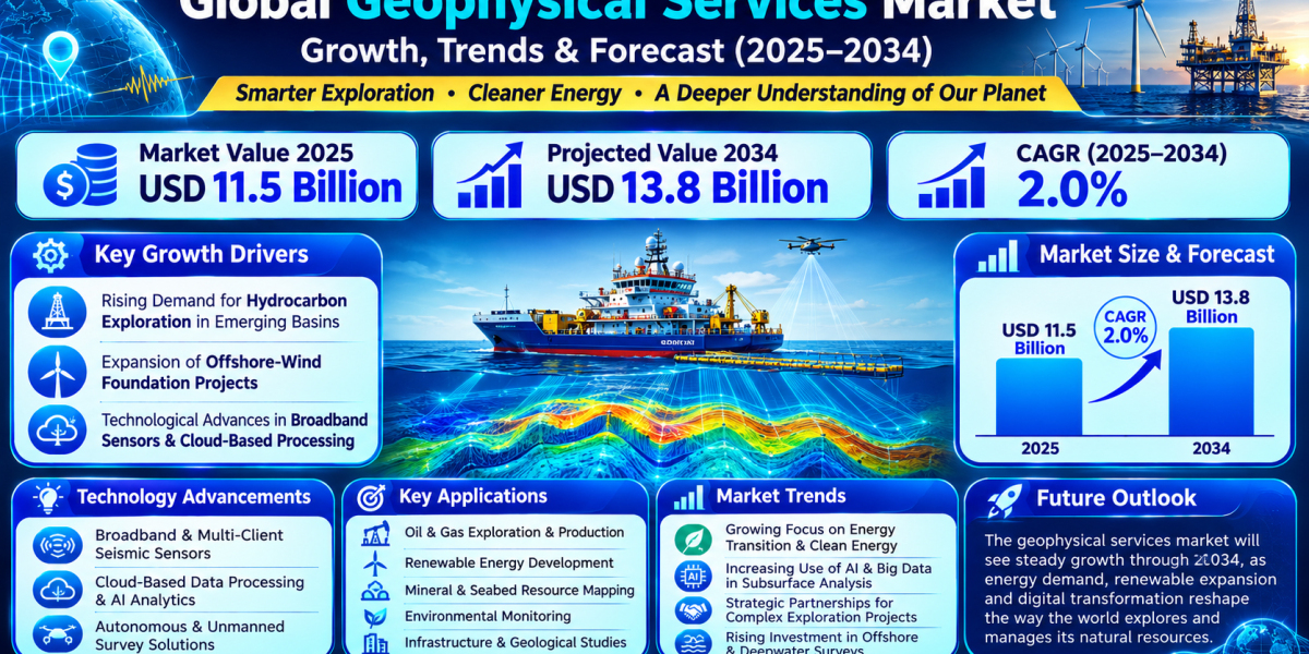 Geophysical Services market was valued at USD 11.5 billion in 2025
