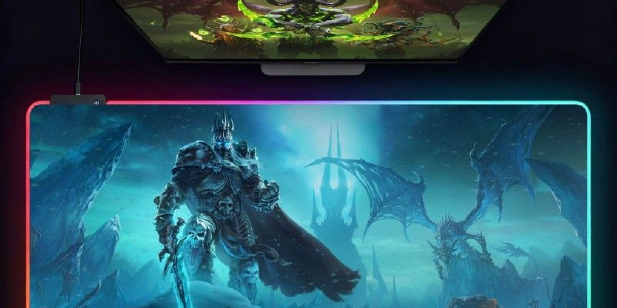 wow Lich King LED RGB Desk Mat | Shop Warcraft Merch on mmgoods