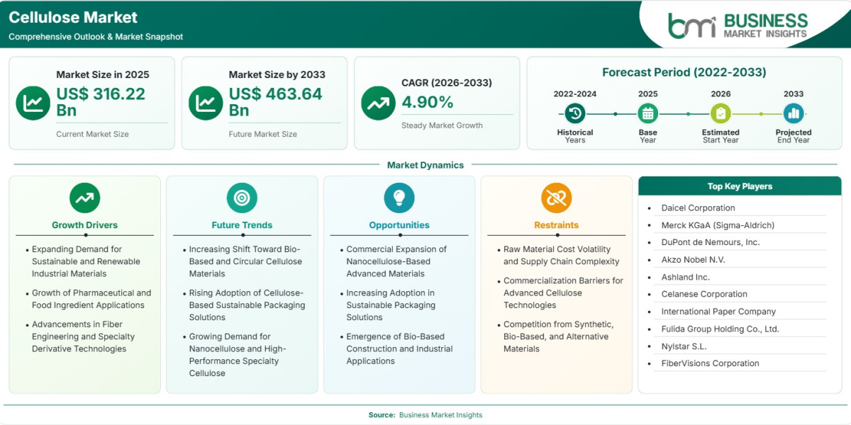 Cellulose Market Set for 4.90% CAGR as Demand for Renewable Materials Rises