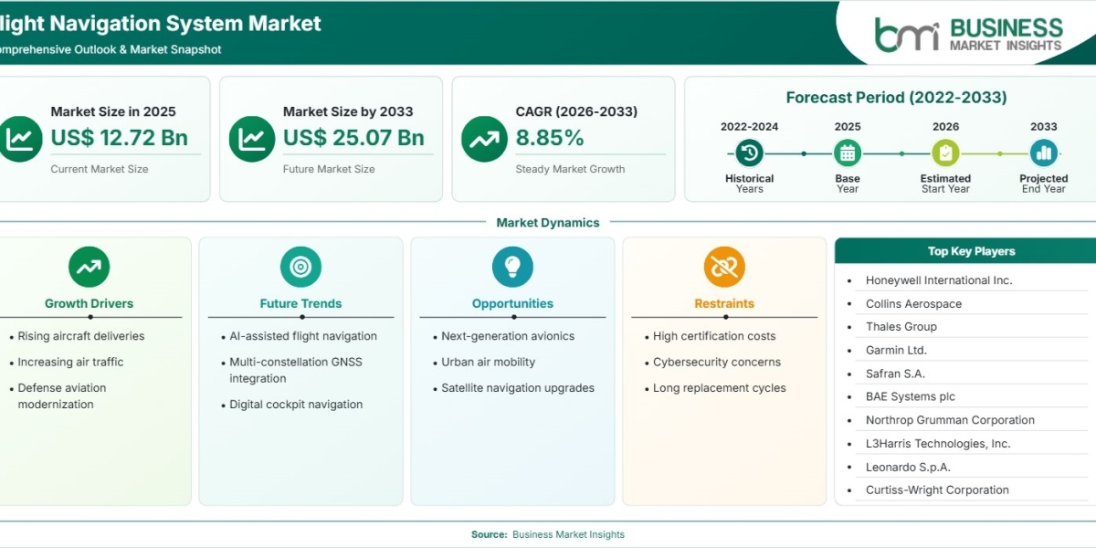 Flight Navigation System Market Expected to Reach US$25.07 Billion by 2033