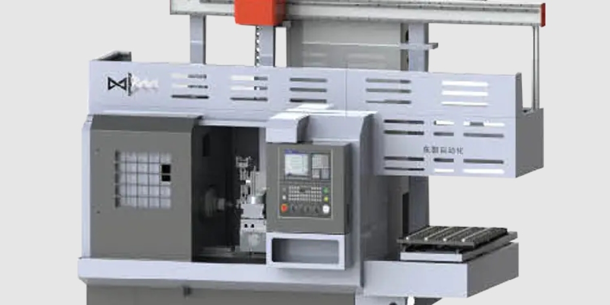 CNC Automatic Lathe Shapes Small Metal Components